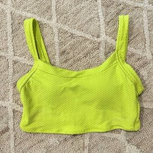 Aerie neon lime scoop bikini top | nwot